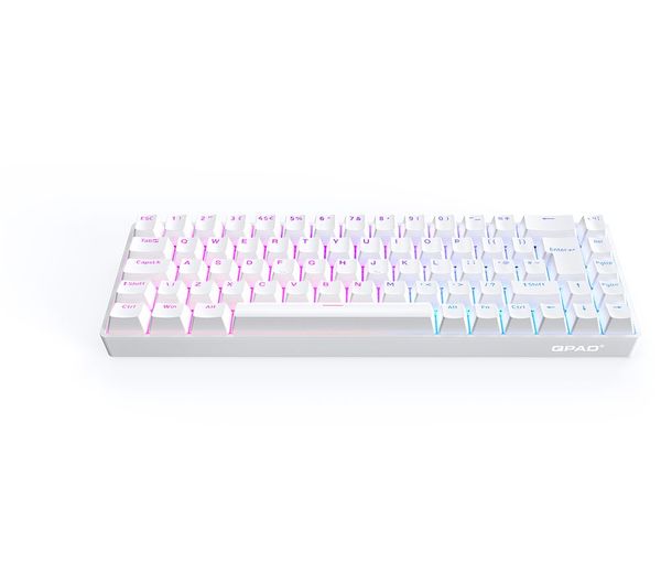 Qpad Flux 65 Model 5 Magnetic Hall Effect Gaming Keyboard White