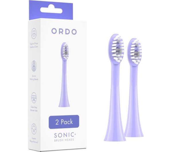 Ordo Sonic Replacement Toothbrush Heads Pack Of 2 Pearl Violet