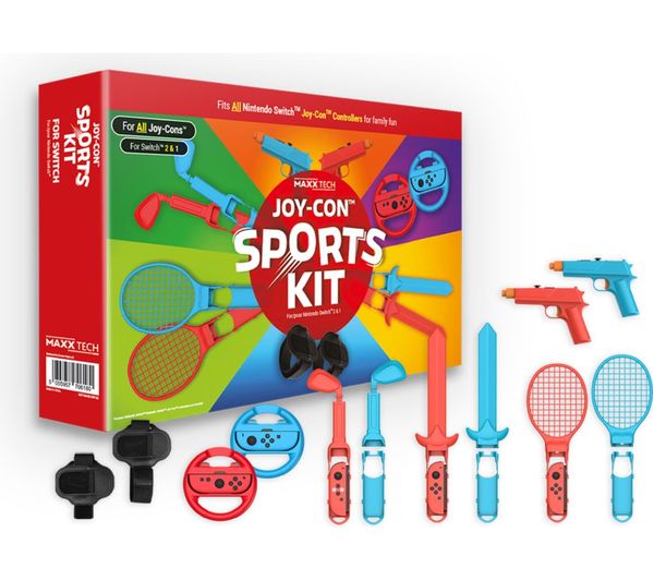 An image of MAXX TECH Nintendo Switch 1 & 2 Joy-Con Sports Kit