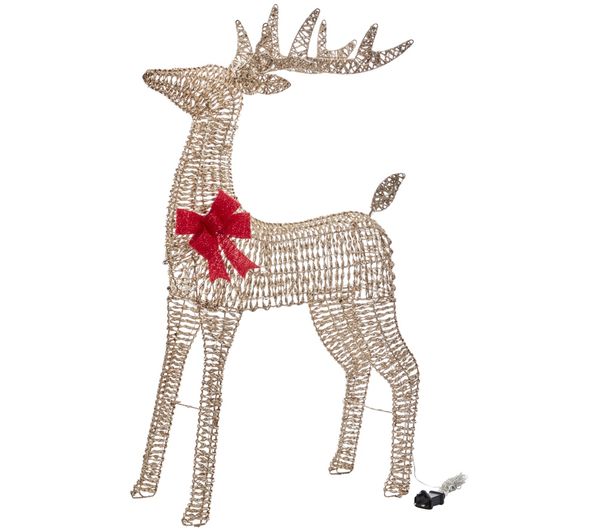 An image of SMART GARDEN Three Kings GlitterTwist Gold Reindeer Christmas Light - 115 cm, Gold