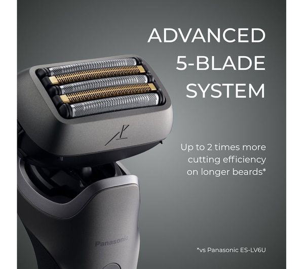PANASONIC ES-L550 Series 900 5-Blade Wet & Dry Foil Shaver - Black - ES ...