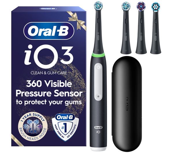 An image of ORAL-B iO3 Electric Toothbrush Gift Pack - Black