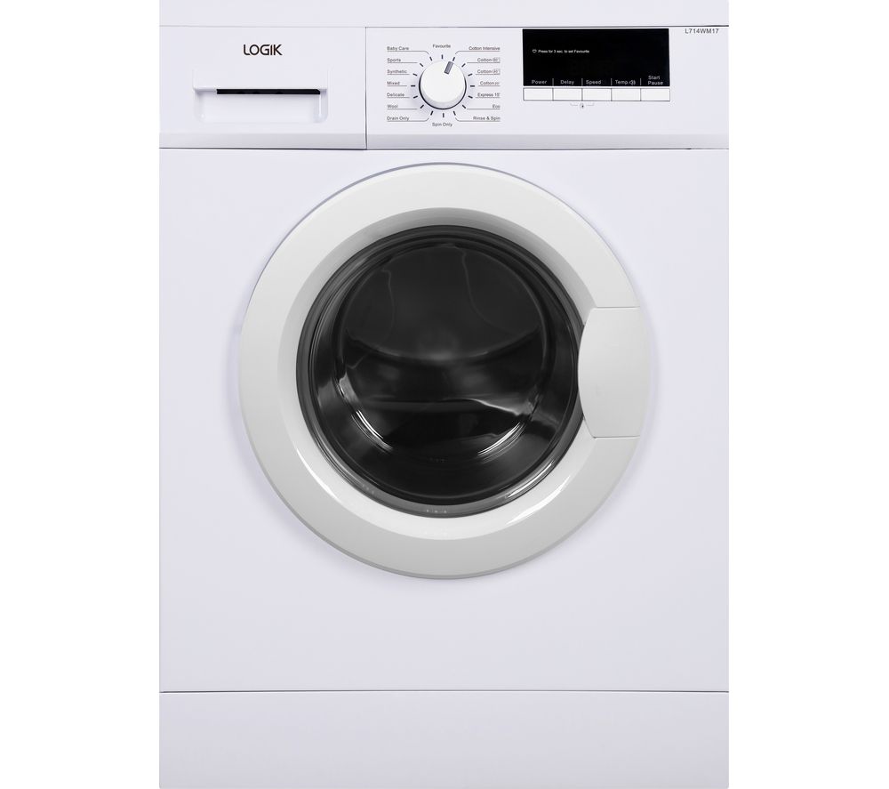 LOGIK L714WM17 7 kg 1400 Spin Washing Machine – White, White