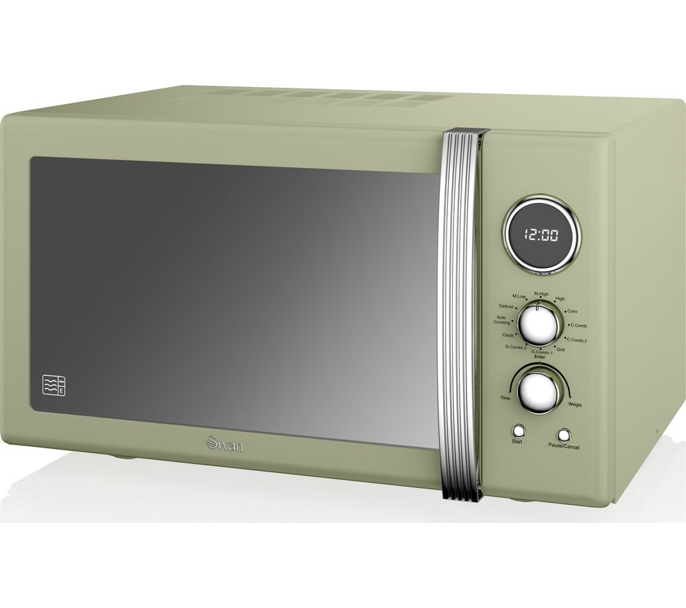 Buy SWAN SM22080GN Retro Digital Microwave with Grill - Green | Free