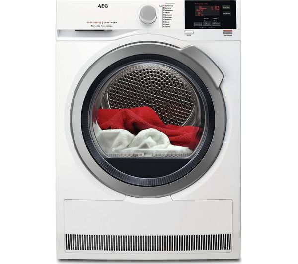 AEG Tumble Dryer  ProSense T6DBG822N Condenser  - White, White