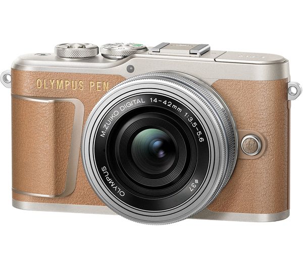 OLYMPUS PEN E-PL9 Mirrorless Camera with M.ZUIKO DIGITAL ED 14-42 mm f/3.5-5.6 EZ Lens - Brown, Brown