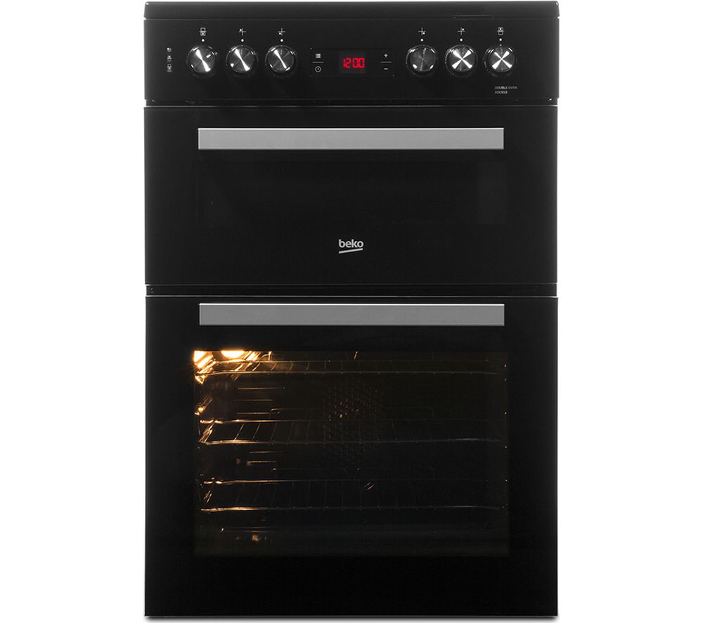 BEKO XDC653K 60 cm Electric Ceramic Cooker – Black & Silver, Black