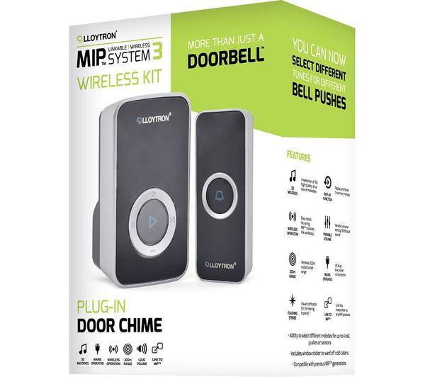 Buy LLOYTRON MIP3 B7531BK Doorbell Chime - Black | Free Delivery | Currys