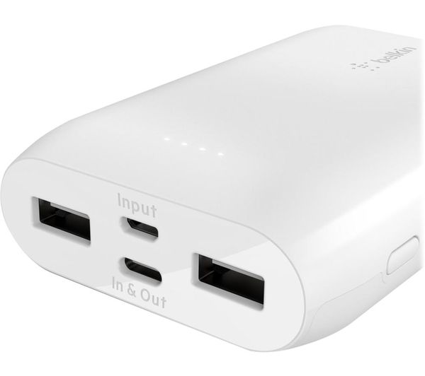 Buy BELKIN 10000 mAh Portable Power Bank - White | Free Delivery | Currys