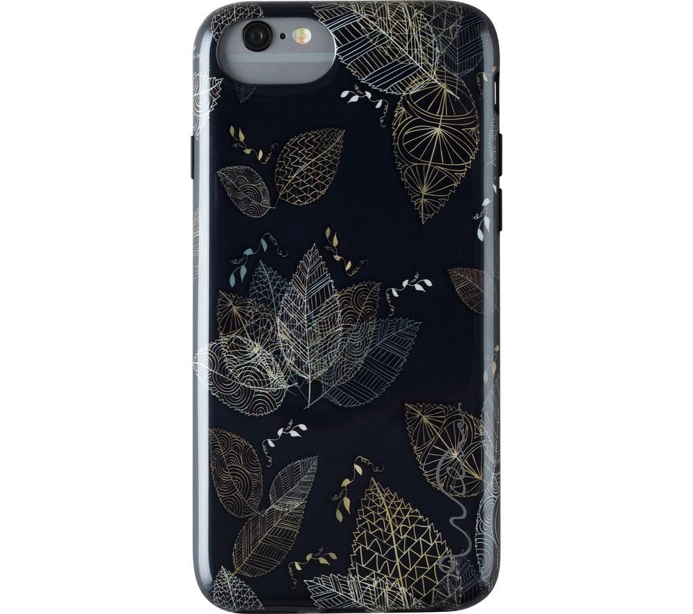 WILMA Midnight Shine Leaf Lines iPhone 6 / 6s / 7 / 8 / SE Case - Black