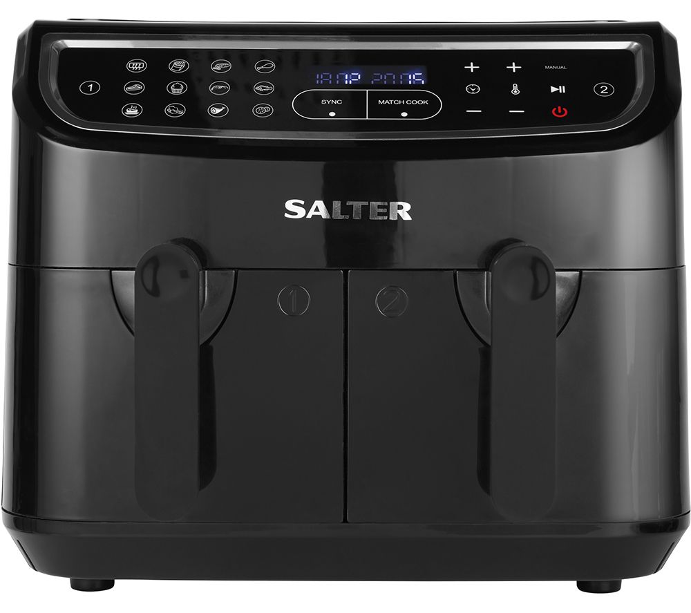 Buy SALTER EK4548 Dual Cook Pro Air Fryer Steel & Black Free