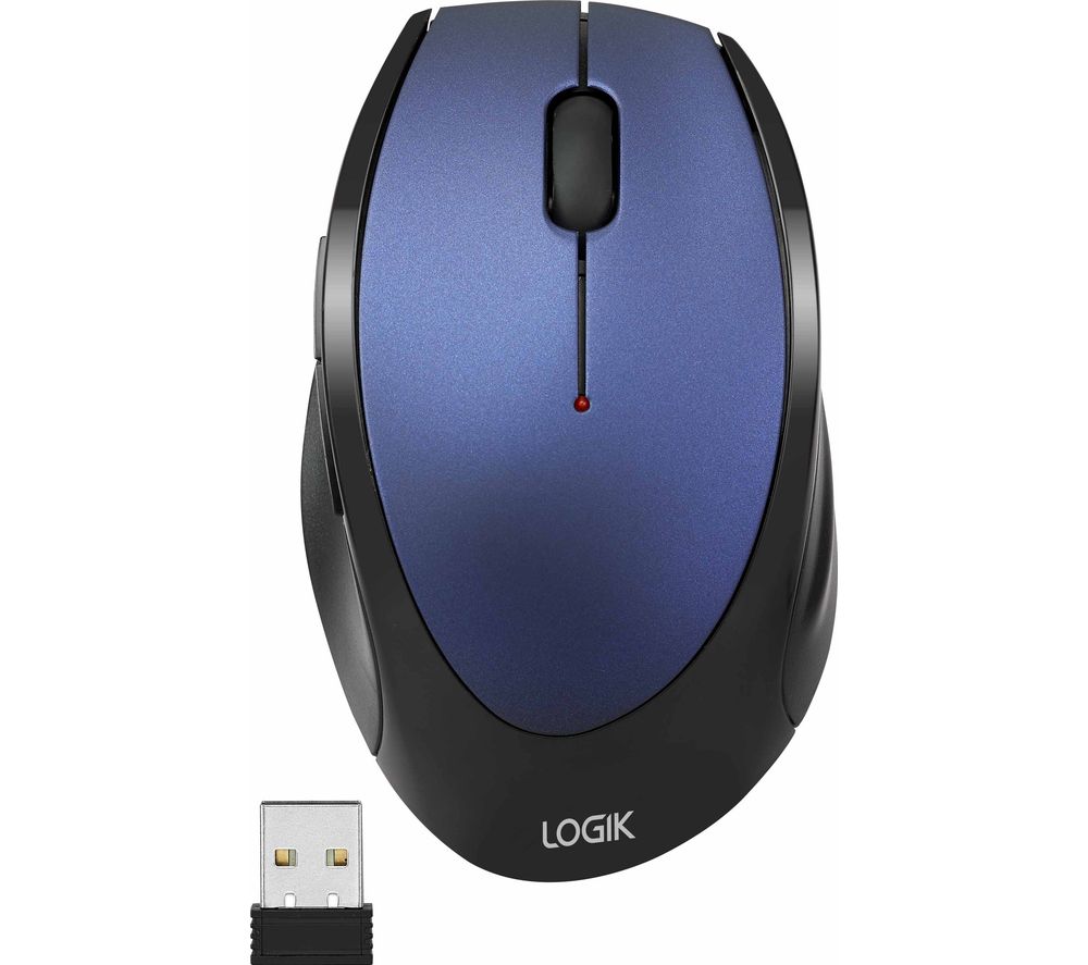 LOGIK LWLMBL23 Wireless Optical Mouse - Blue Fast Delivery | Currysie