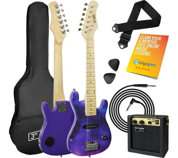 3rd Avenue 1 4 Size Kids Electric Guitar Bundle Galaxy