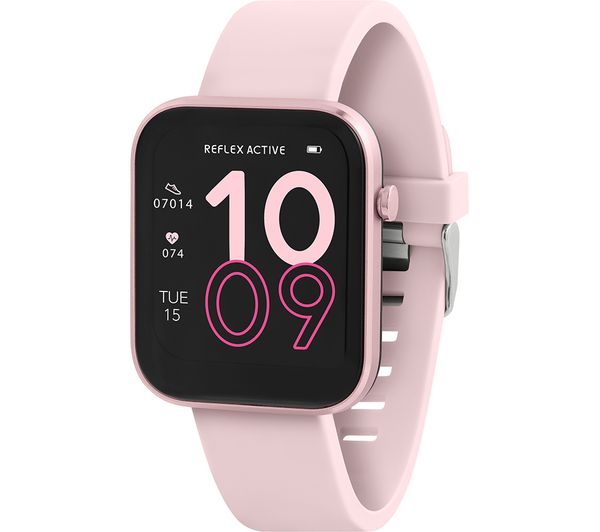 Image of REFLEX ACTIVE Series 12 Smart Watch - Pink, Silicone Strap