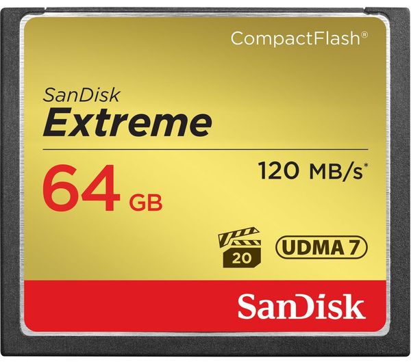 Sandisk Extreme Compactflash Memory Card 64 Gb