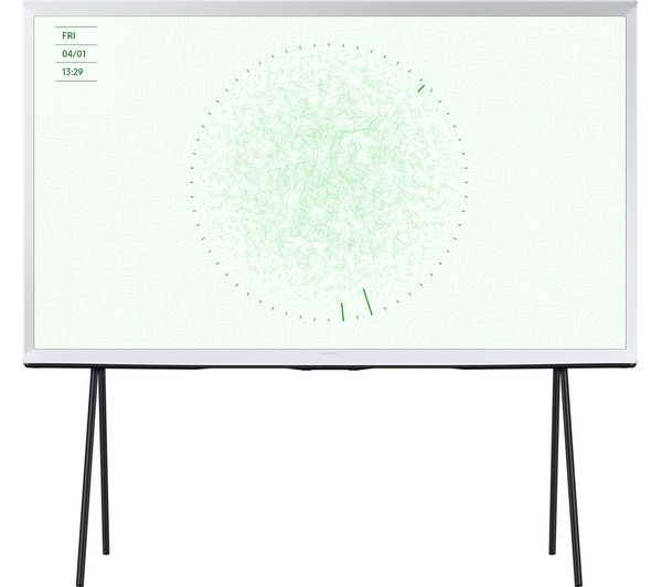 SAMSUNG The Serif QE65LS01DAUXXU 65" Smart 4K Ultra HD HDR QLED TV with Bixby & Amazon Alexa - Cloud White