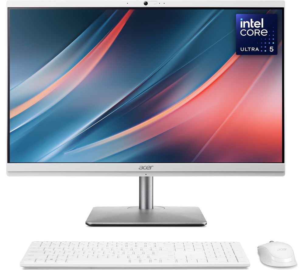 Aspire C24-195ES 23.8" All-in-One PC - Intel® Core™ Ultra 5, 512 GB SSD, White