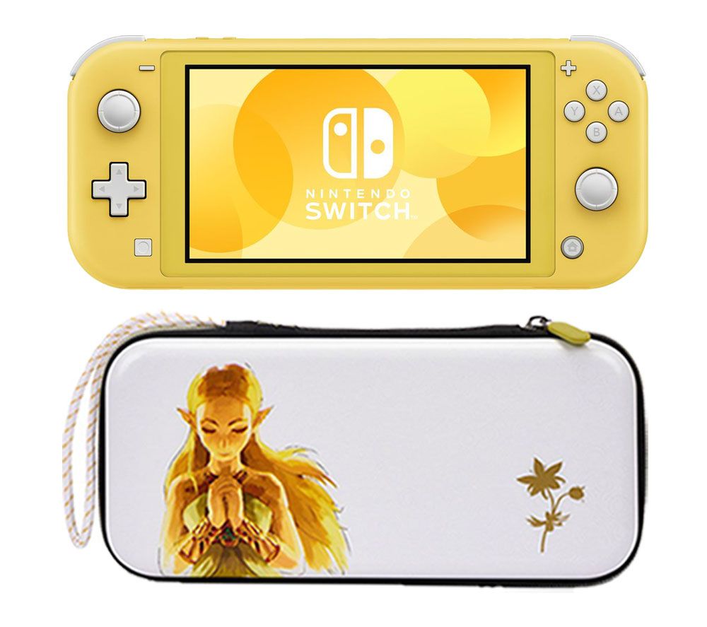 Switch Lite & Princess Zelda Slim Travel Pro Nintendo Switch Case Bundle - Yellow