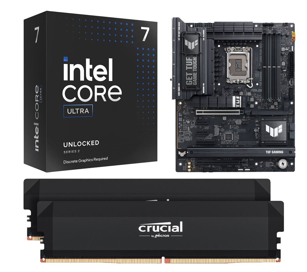 Core™ Ultra 7 265K Unlocked Processor, Pro Overclocking 32 GB 6000 MHz DDR5 Memory Kit & TUF Gaming Z890-PLUS WIFI LGA1851 Motherboard Bundle