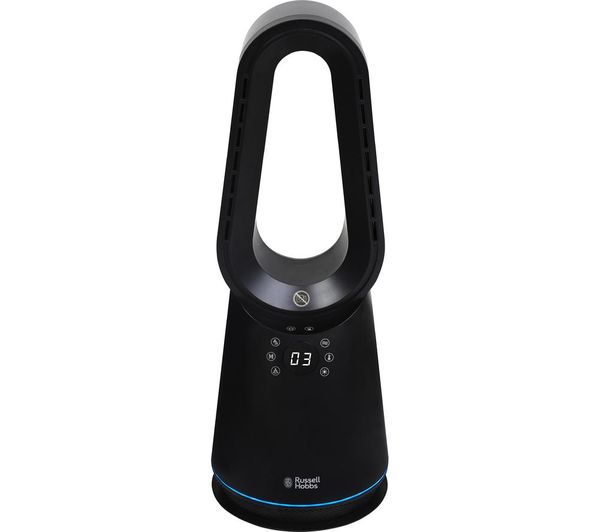 RUSSELL HOBBS RHCBLDL3IN1B Hot & Cool Bladeless Tower Fan - Black