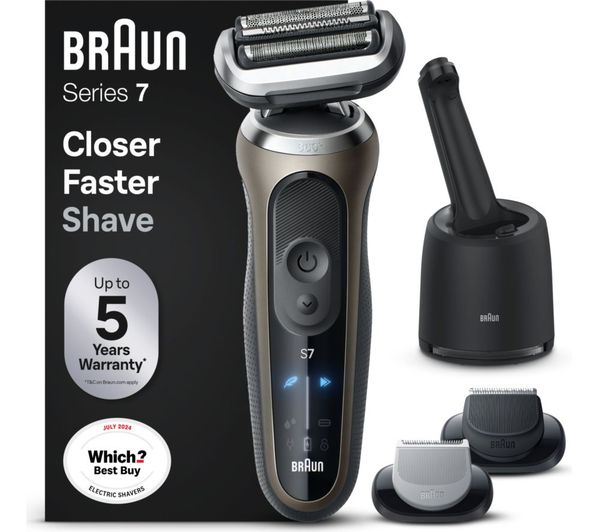 Braun Series 7 72 C7650cc Wet Dry Foil Shaver 4 In 1 Smartcare Centre Gold