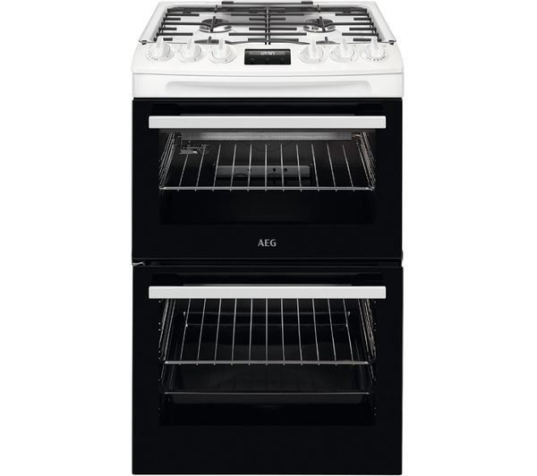 An image of AEG CGX1130ACW 55 cm Gas Cooker - White