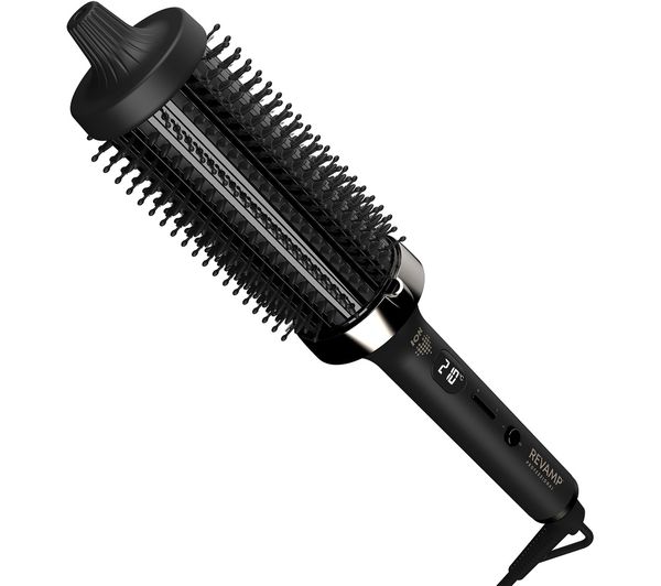 An image of REVAMP Enigma Revelation ShinePro Ceramic Hot Brush - Black