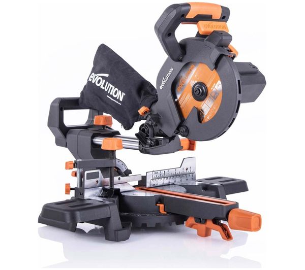 An image of EVOLUTION R185SMS+ 185 mm Sliding Mitre Saw - Black