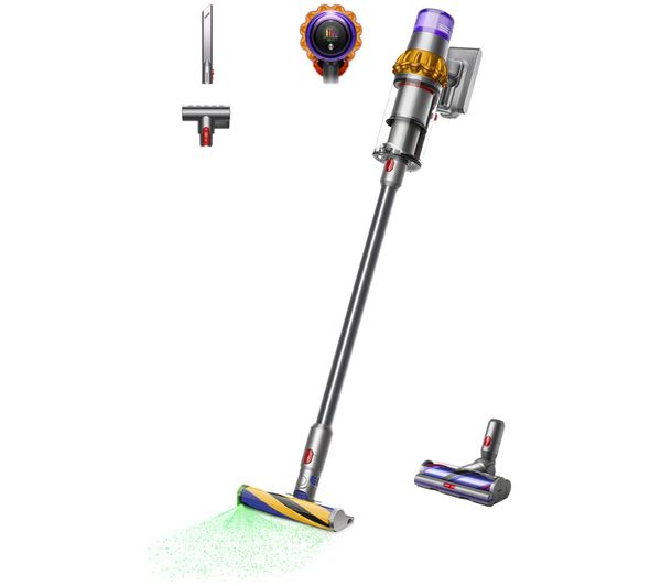 An image of DYSON V15 Detect Absolute Cordless Vacuum Cleaner - Yellow & Nickel