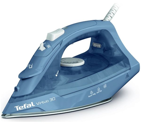 An image of TEFAL Virtuo 30 FV2C64G0 Steam Iron - Blue