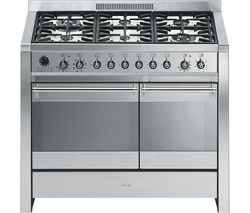SMEG A2-8 100 cm Dual Fuel Range Cooker - Stainless Steel