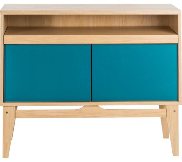 TEKNIK Contemporary 5416966 Work Centre - Beech & Peacock Blue, Blue