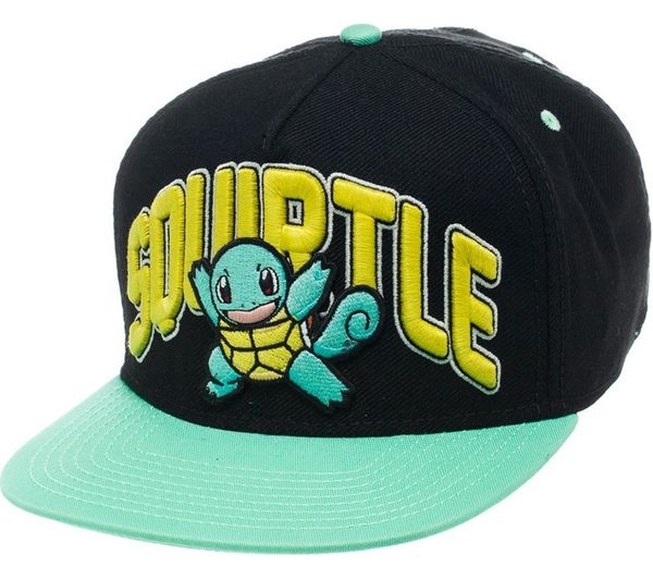POKEMON Squirtle Snapback Cap, Black