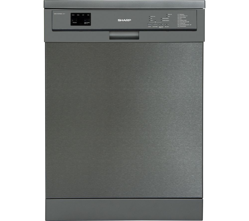 SHARP QW-DX26F41A Full-size Dishwasher – Stainless Steel, Stainless Steel