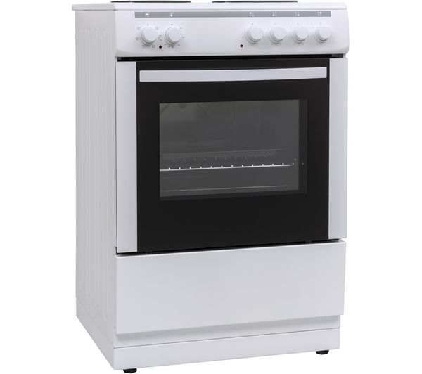  ESSENTIALS CFSE60W18 60 cm Electric Solid Plate Cooker White