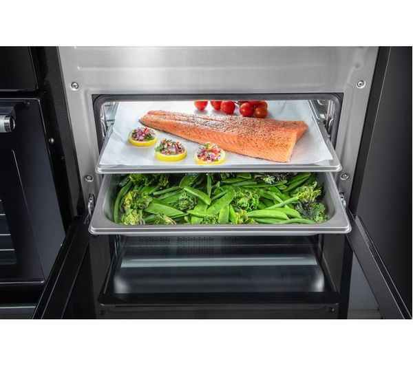 NEX110SODFFBL/C RANGEMASTER Nexus Steam 110 cm Dual Fuel Range Cooker