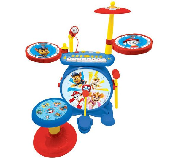 Lexibook Electronic Drums Set With Seat Paw Patrol