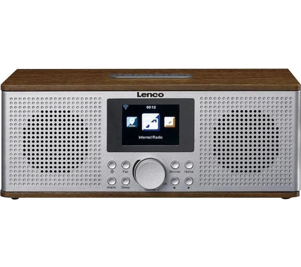 LENCO DIR-170 DAB Smart Bluetooth Radio - Grey & Wood, Grey