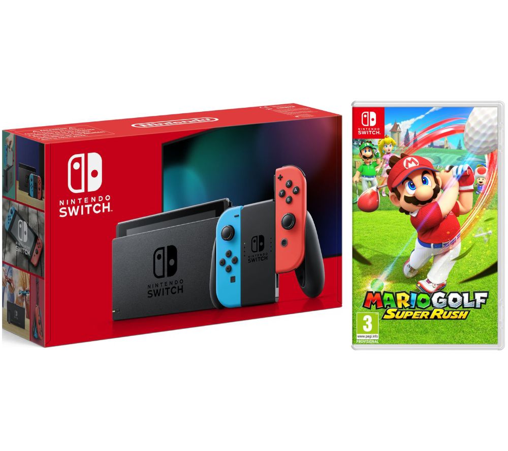 NINTENDO Switch Neon & Mario Golf: Super Rush Bundle