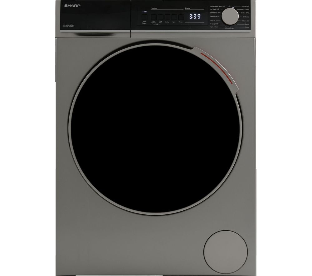 ES-NDB814CSA-EN 8 kg Washer Dryer - Dark Silver