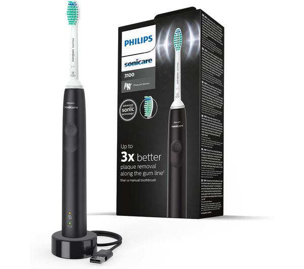Image of PHILIPS Sonicare 3100 Electric Toothbrush - Black