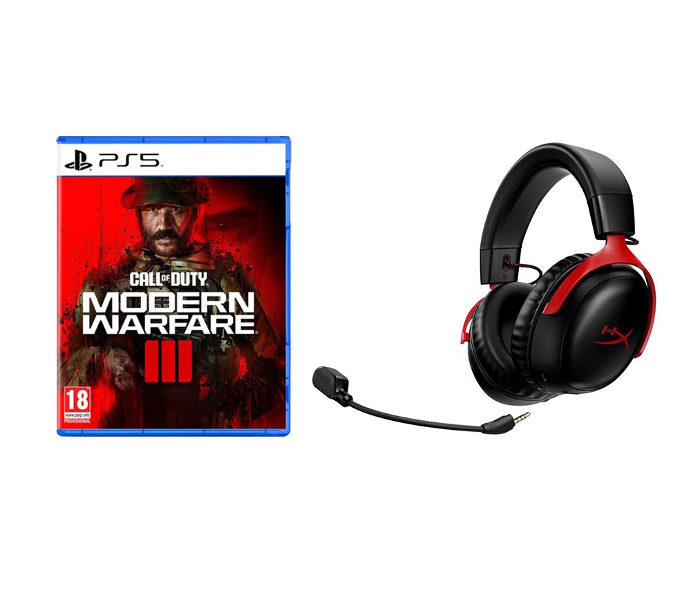 Cloud III Wireless Gaming Headset (Black and Red) & Call of Duty: Modern Warfare III Bundle