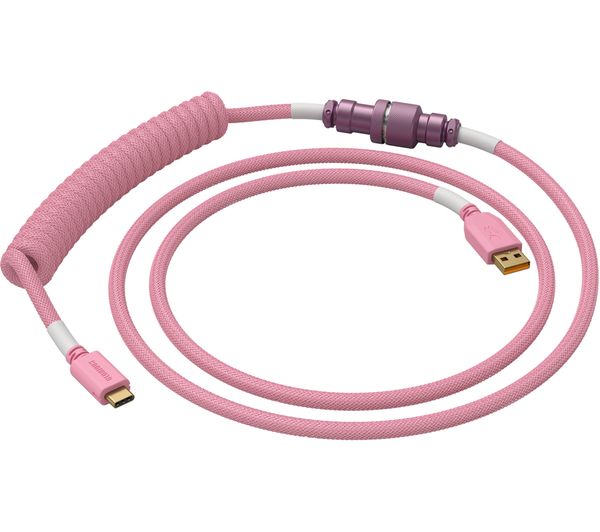 Glorious Coiled Usb To Usb Type C Keyboard Cable Pixel Pink