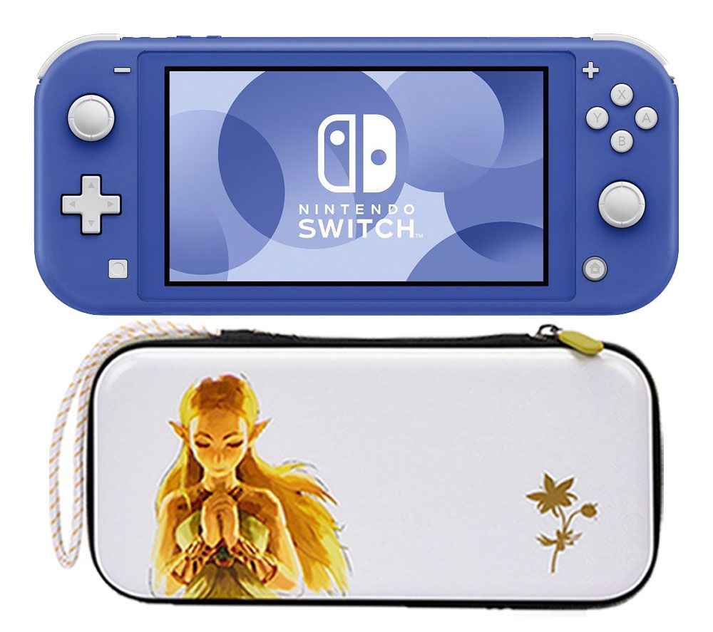 Switch Lite & Princess Zelda Slim Travel Pro Nintendo Switch Case Bundle - Blue