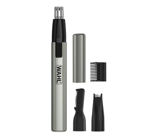 Wahl Micro Finisher Wet Dry Nose Ear Trimmer Kit Silver