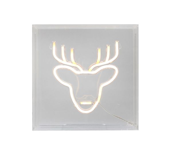 Festive Warm White Neon Flex Reindeer Sign 23 Cm Festive Warm White Neon Flex Reindeer Sign 23 Cm