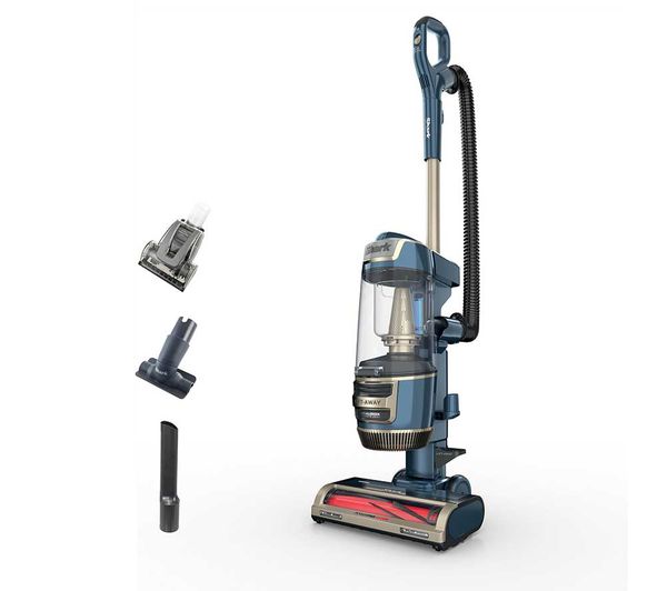 An image of SHARK LU251UKT Rotator Pet Bagless Corded Upright Vacuum Cleaner - Dark Blue & Champagne
