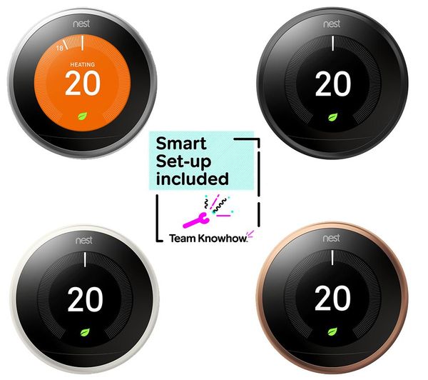 KNOWHOW Nest Learning Thermostat and Installation - 3rd Generation, Silver