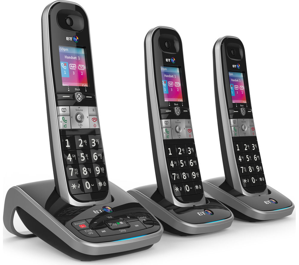 Buy BT 8610 Cordless Phone with Answering Machine Triple Handsets