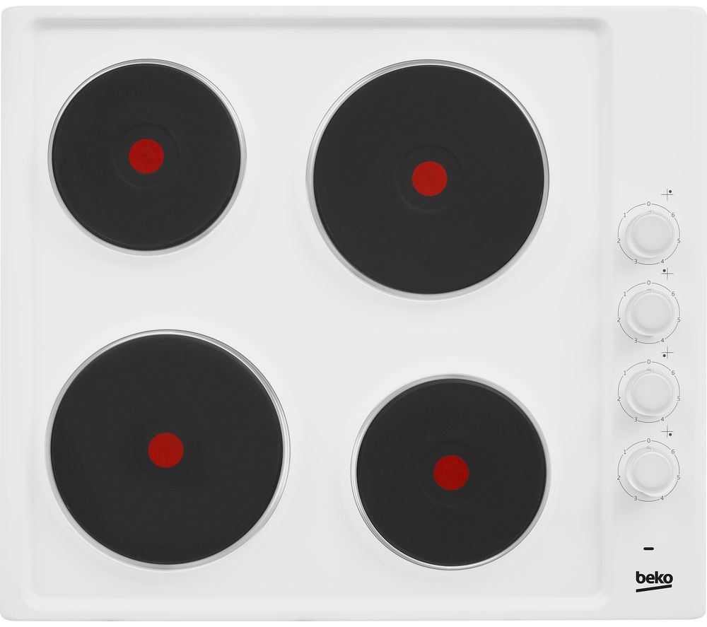 BEKO HIZE64101W Electric Solid Plate Hob - White
